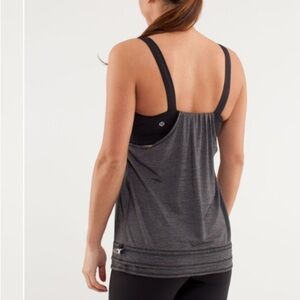 Lululemon Run: Back On Track Tank black and grey size 6